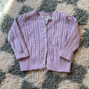 Ralph Lauren Lilac mini cable Cardigan